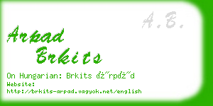 arpad brkits business card